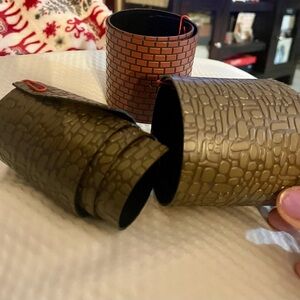 Three Village- 2 cobblestone and 1 Brick road/paths. Dept 56 & Lemax